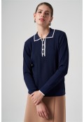 Polo Yaka Tunik Lacivert