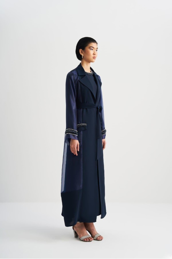 Organze Abaya Lacivert Series